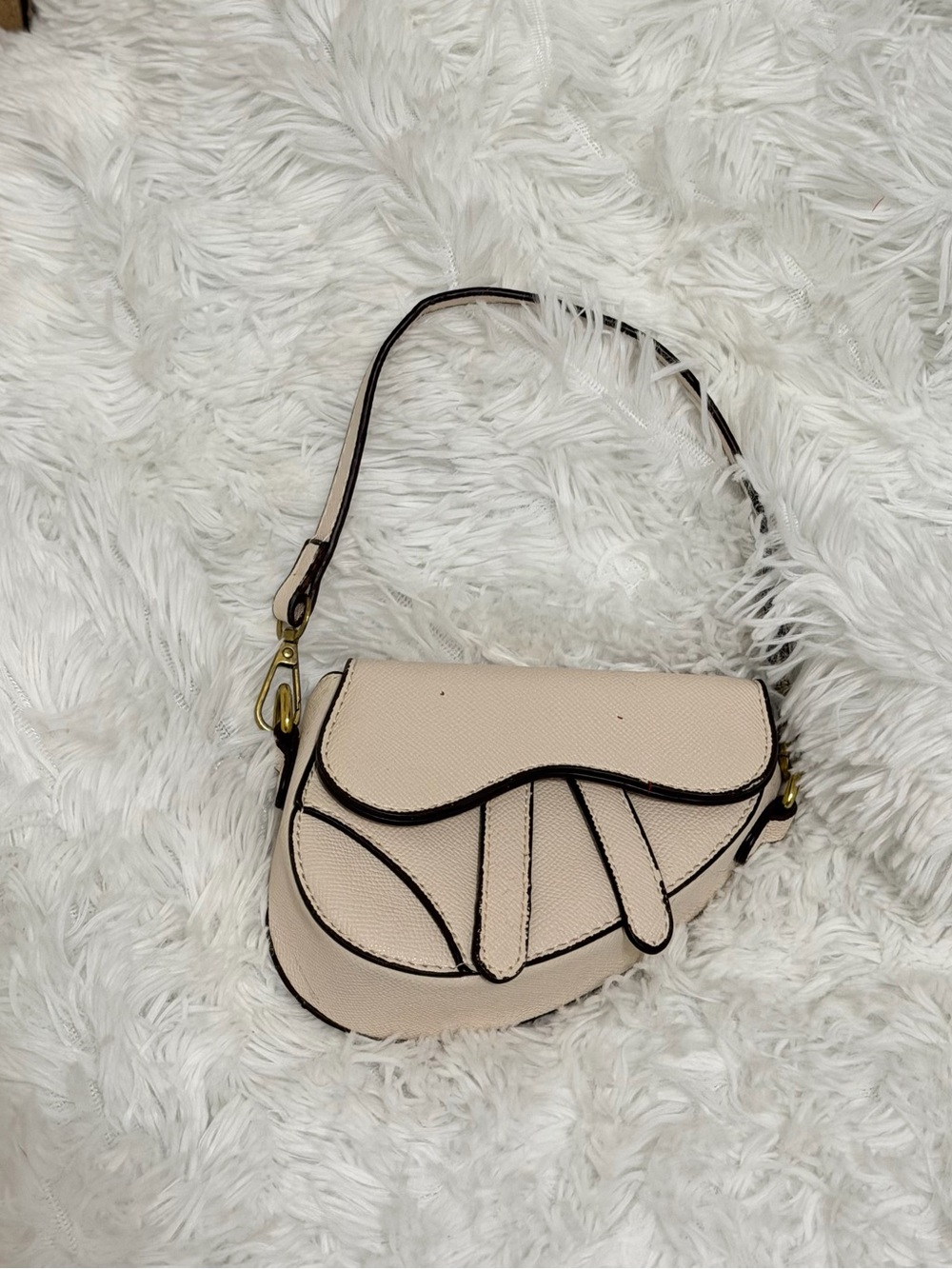 Kids  Cream Saddle shoulder  Bag